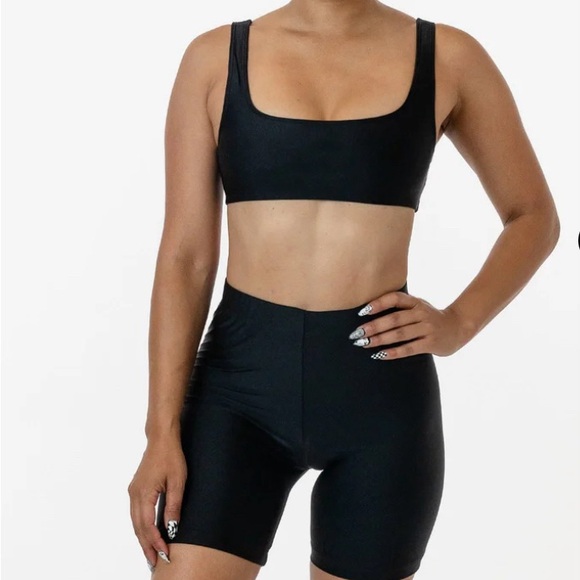 Los Angeles Apparel Square Neck Swim Top Size L - Picture 2 of 5